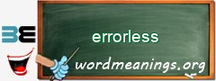 WordMeaning blackboard for errorless